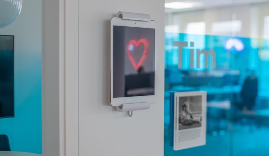 hjärta på en skrivplatta