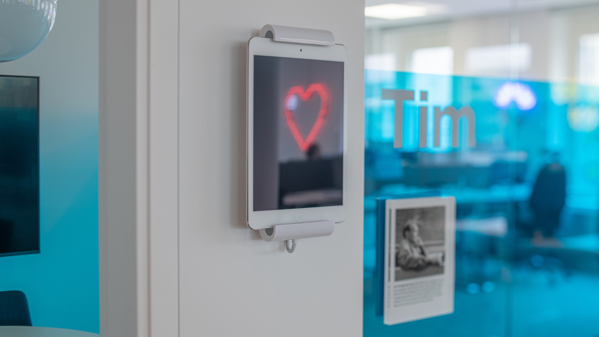 hjärta på en skrivplatta